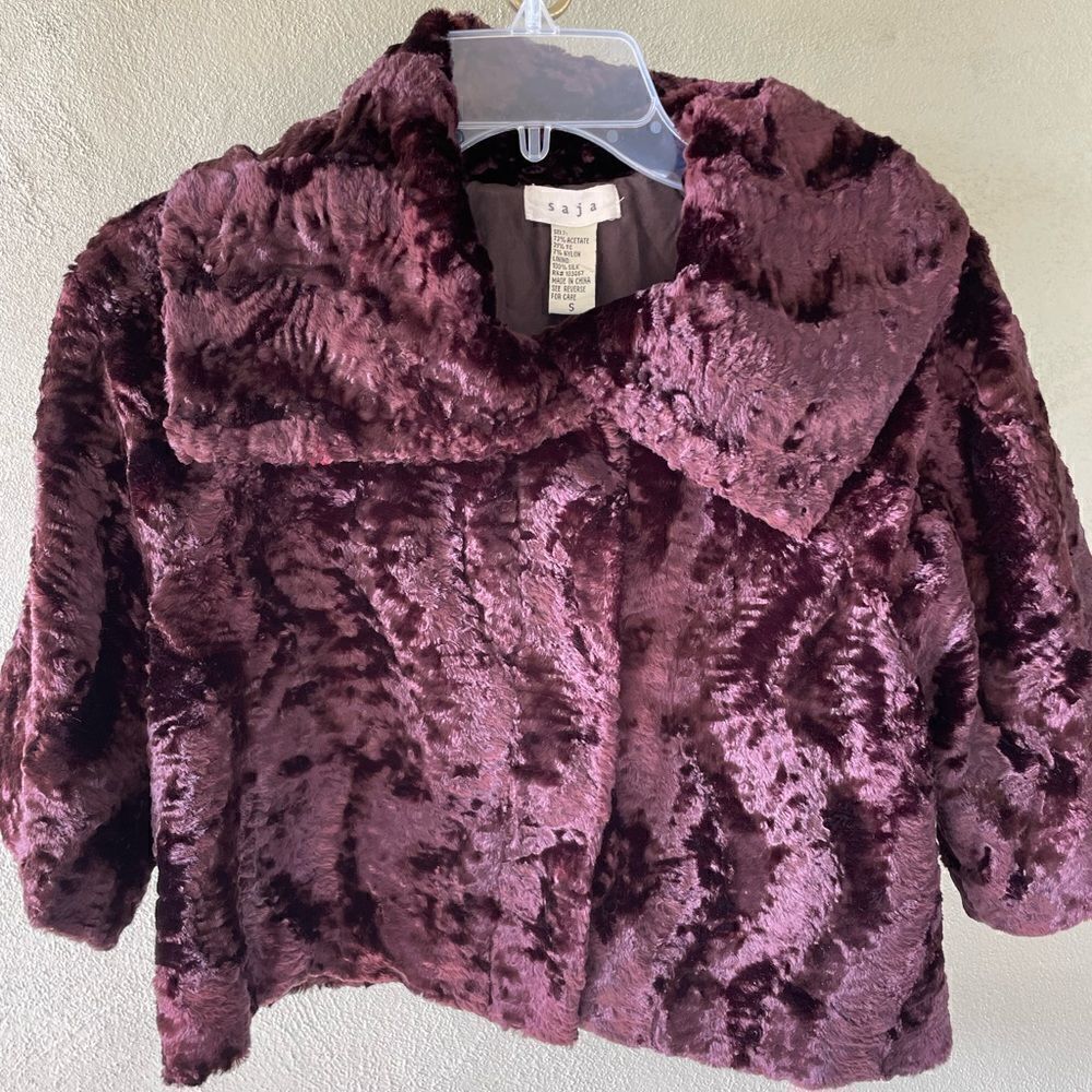 Saja Caplet jacket Crushed Velvet size Small